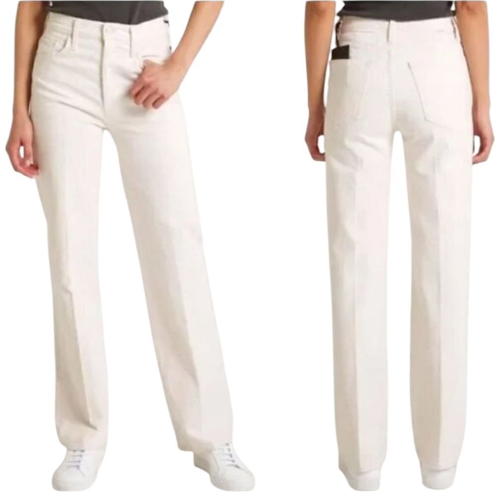 Mother Jeans The Rambler Skimp Act Natural Wash Straight Leg White Size 32